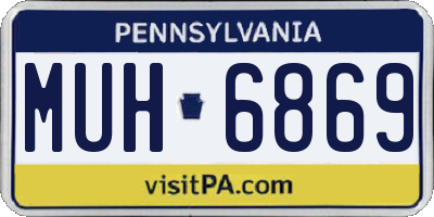 PA license plate MUH6869