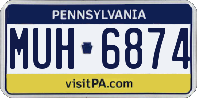 PA license plate MUH6874