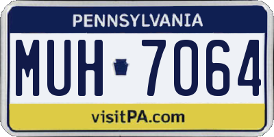 PA license plate MUH7064