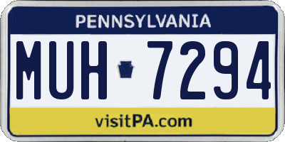 PA license plate MUH7294