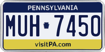 PA license plate MUH7450