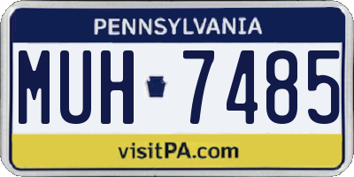 PA license plate MUH7485