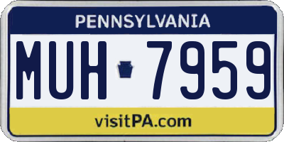 PA license plate MUH7959