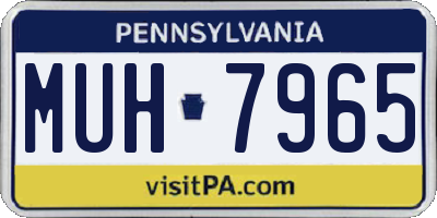 PA license plate MUH7965