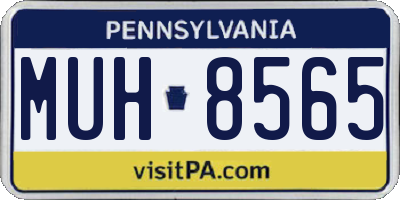 PA license plate MUH8565