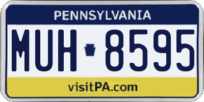 PA license plate MUH8595