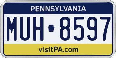 PA license plate MUH8597