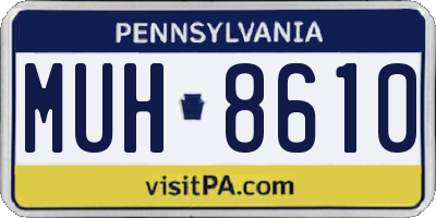 PA license plate MUH8610