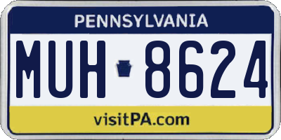 PA license plate MUH8624