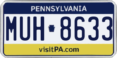 PA license plate MUH8633