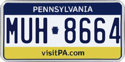 PA license plate MUH8664
