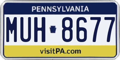 PA license plate MUH8677