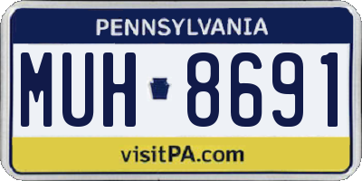 PA license plate MUH8691