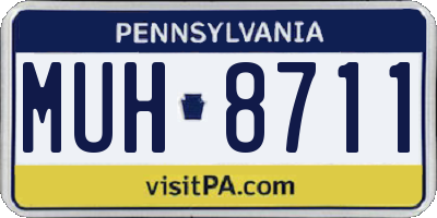 PA license plate MUH8711