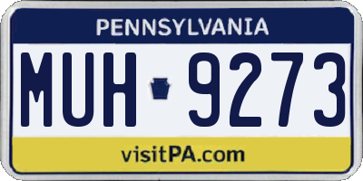 PA license plate MUH9273
