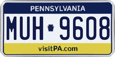 PA license plate MUH9608