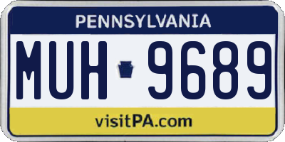 PA license plate MUH9689