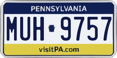 PA license plate MUH9757