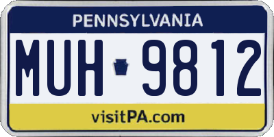 PA license plate MUH9812
