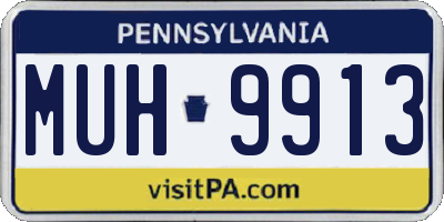 PA license plate MUH9913