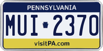 PA license plate MUI2370