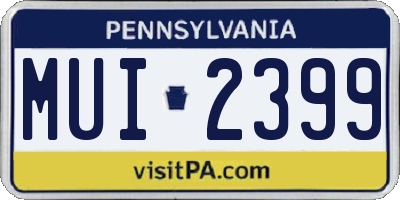 PA license plate MUI2399