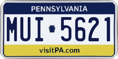 PA license plate MUI5621