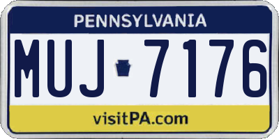 PA license plate MUJ7176