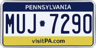 PA license plate MUJ7290
