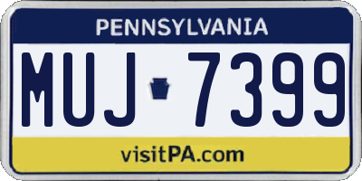 PA license plate MUJ7399