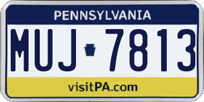 PA license plate MUJ7813