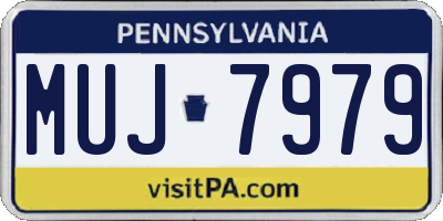 PA license plate MUJ7979