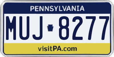 PA license plate MUJ8277