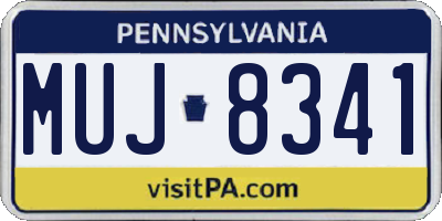 PA license plate MUJ8341