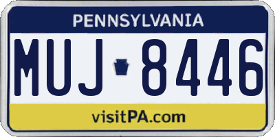 PA license plate MUJ8446