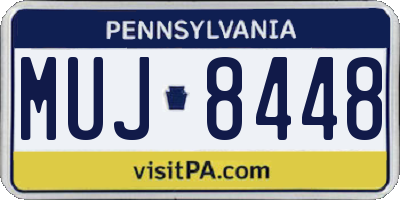 PA license plate MUJ8448