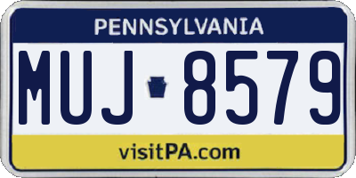 PA license plate MUJ8579