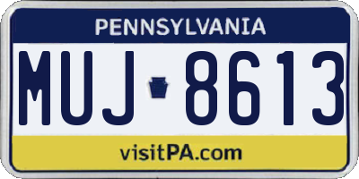 PA license plate MUJ8613