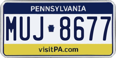 PA license plate MUJ8677