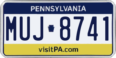 PA license plate MUJ8741