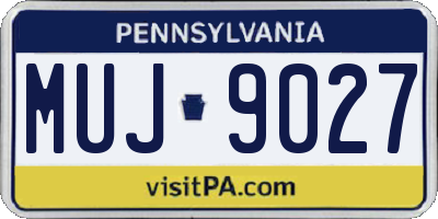 PA license plate MUJ9027