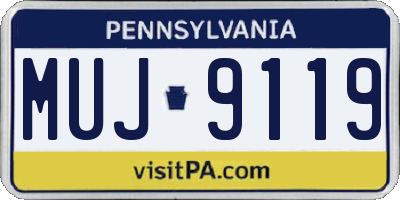 PA license plate MUJ9119