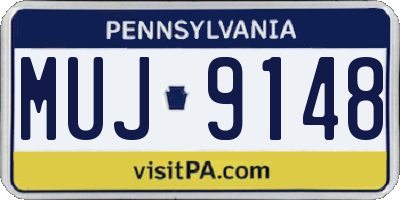 PA license plate MUJ9148