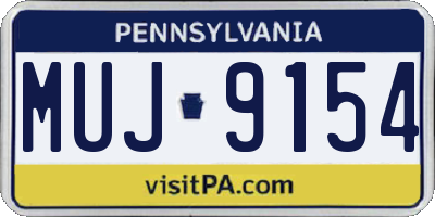 PA license plate MUJ9154