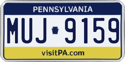 PA license plate MUJ9159