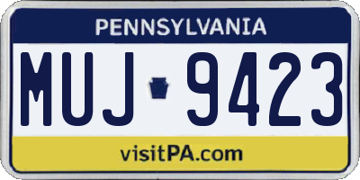 PA license plate MUJ9423
