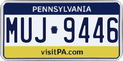 PA license plate MUJ9446