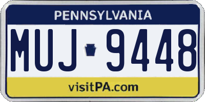 PA license plate MUJ9448