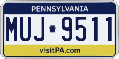 PA license plate MUJ9511