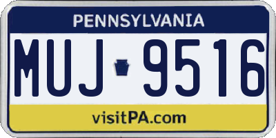 PA license plate MUJ9516